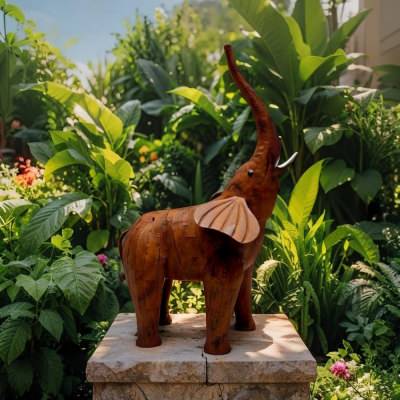 Kora Iron Animal Statue, Elephant