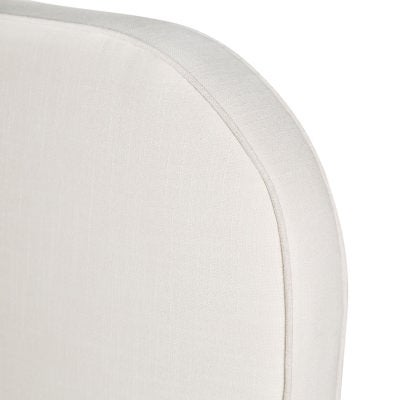 Nook Camden Blended Linen Fabric Bed Headboard, Queen, Ivory