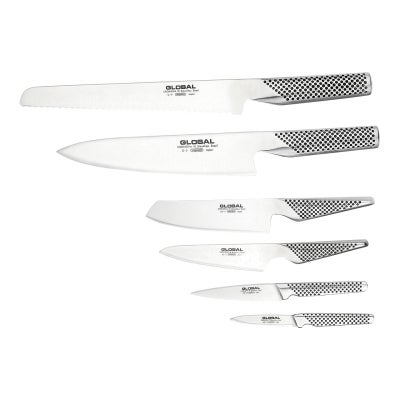Global Hiro 7 Piece Knife Block Set  - Black