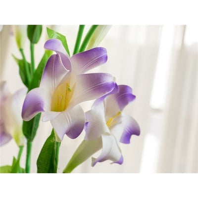Set of 3 Six Head Artificial lilies - Purple