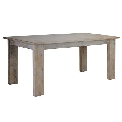 Neasham Solid Mango Wood Timber 260cm Dining Table - White Washed Natural