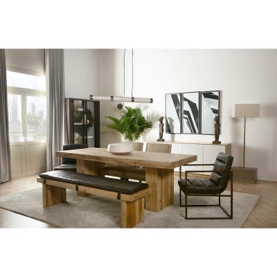 Spade Leather & Metal Armchair