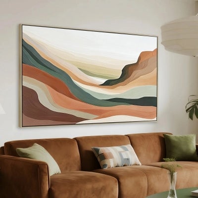 Ambrine Framed Enhanced Abstract Canvas Wall Art Print, 120cm
