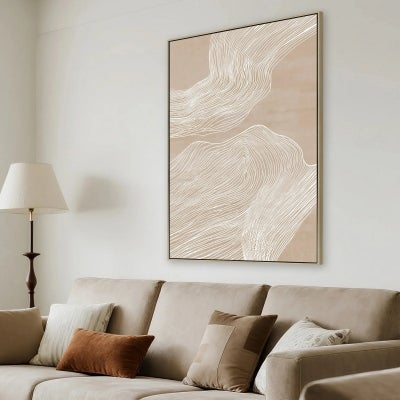 Praiano Framed Enhanced Abstract Canvas Wall Art Print, 120cm