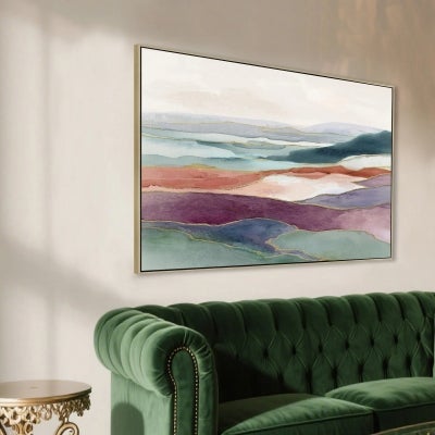 Bergske Framed Enhanced Abstract Canvas Wall Art Print, 120cm