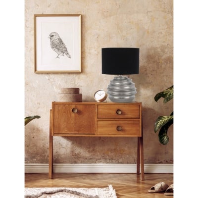 Aras Ceramic Base Table, Silver