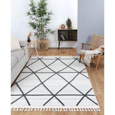 Ares Trojan Geometric Modern Rug, 400x300cm