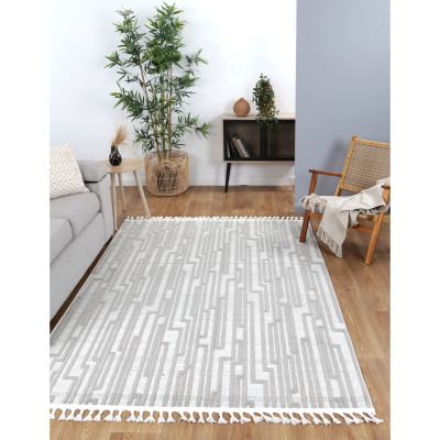 Ares Naxos Geometric Modern Rug, 330x240cm, Beige / Taupe