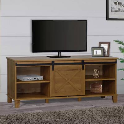 Oxford Sliding Door TV Unit, 120cm, Antique Natural
