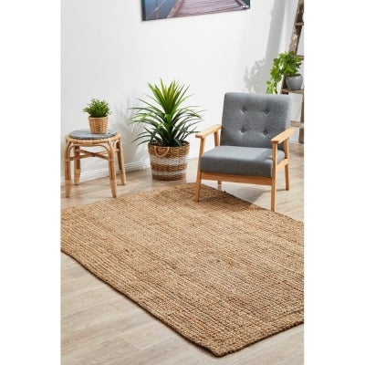Atrium Barker Jute Rug, 220x150cm, Natural