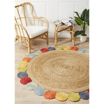 Miss Daisy Hand Braided Jute Round Rug, 240cm