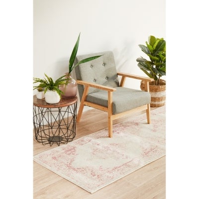 Avenue No.702 Tribal Runner Rug, 400x80cm, Rose / Beige