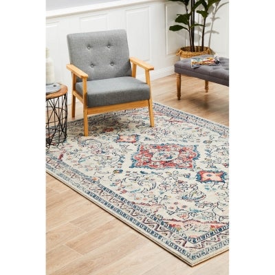 Avenue No.705 Tribal Rug, 330x240cm, Off White / Red