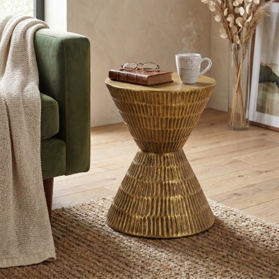 Tempo Hourglass Round Side Table