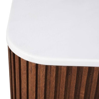 Mason Marble & Oak Coffee Table, 100cm, Walnut