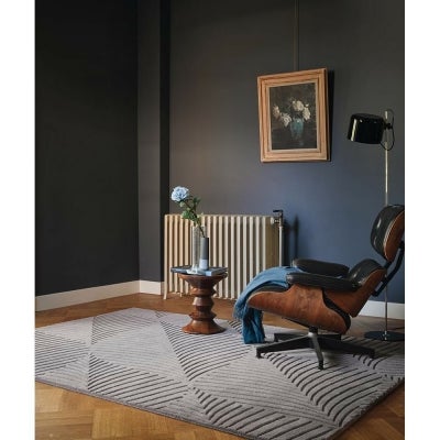 Wedgwood Folia Hand Tufted Designer Wool Rug, 180x120cm, Grey