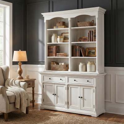 Provence Mahogany Timber Hutch Cabinet