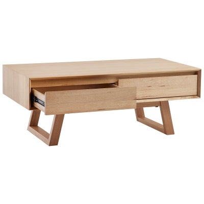 Chester Tasmanian Oak 2 Drawer Coffee Table, 120cm