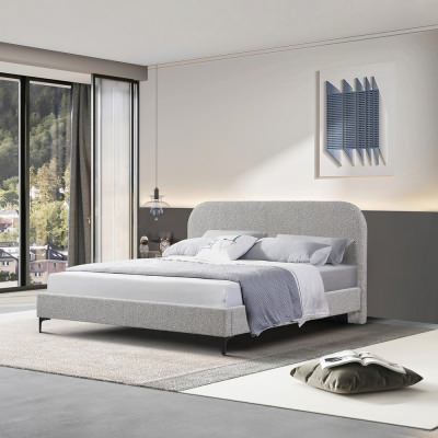 Notmark Boucle Fabric Platform Bed, King, Sand