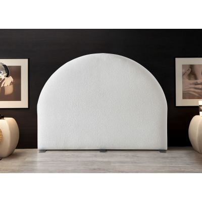 Posocco Boucle Fabric Bed Headboard, King, Bone