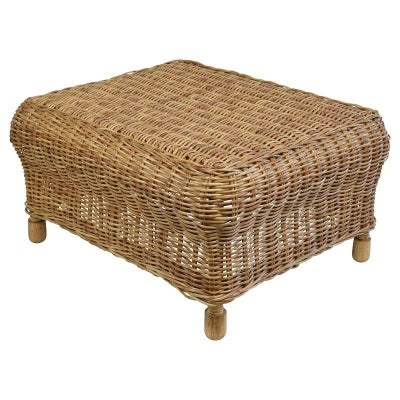 Savannah Rattan Ottoman, Natural