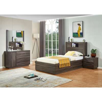 Boston Modern 1 Door 3 Drawer Dresser with Mirror
