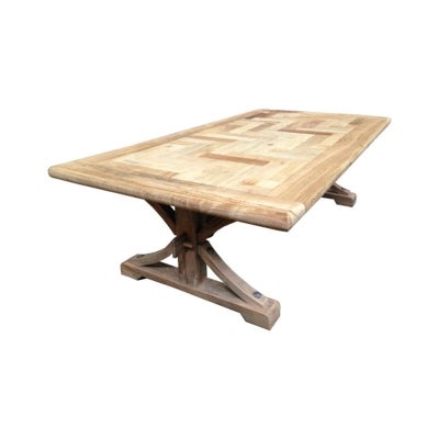 Leclerc Reclaimed Elm Timber Dining Table, 200cm, Natural