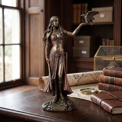 Veronese Cold Cast Bronze Coated Mythology Figurine, Morrigan