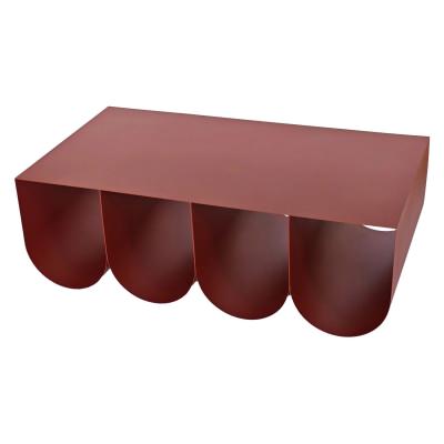 Vinicio Iron Coffee Table, 110cm, Burgundy