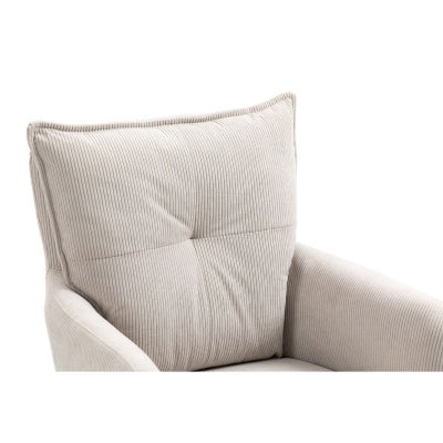 Rowan Corduroy Fabric Office Chair, Beige