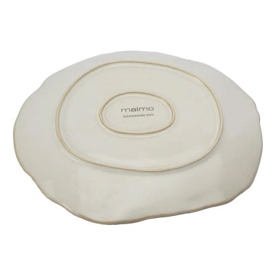 Malmo Ceramic Charger Plate, Off White