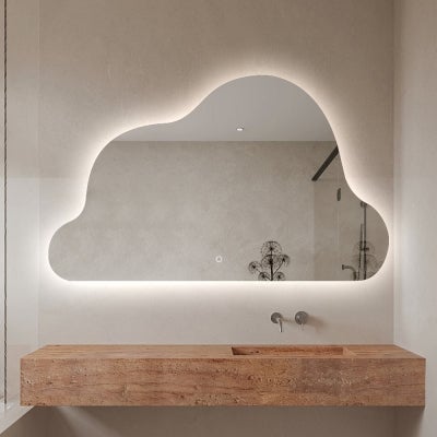 Cumulus Cloud Backlit Bathroom Wall Mirror, 120cm