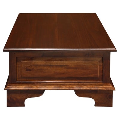 Tasmania Mahogany Timber 4 Drawer 90cm Coffee Table, Mahogany