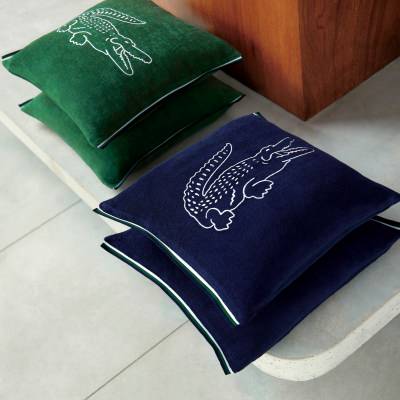 Lacoste Break Cotton Scatter Cushion Cover, Vert