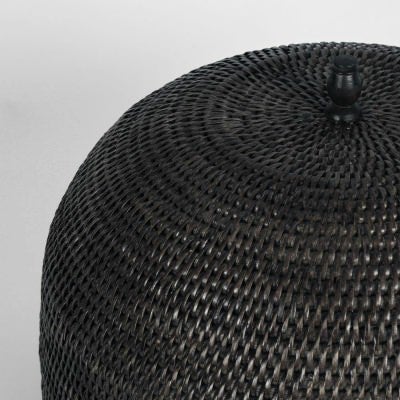 Paume Handcrafted Rattan Food Cover, Black