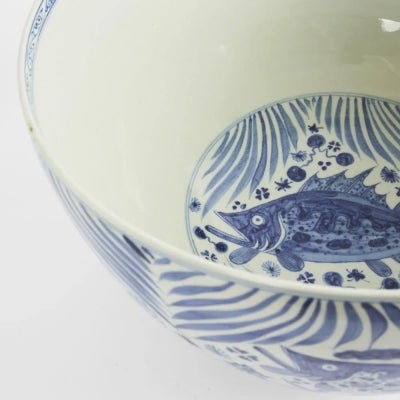 Otaba Ceramic Bowl, Blue / White
