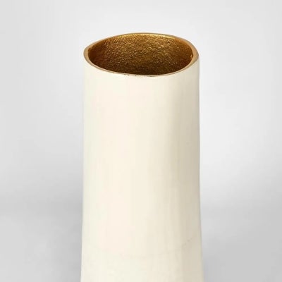 Elsa Metal Vase, Large, White