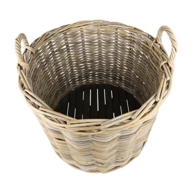Keto Rattan Round Basket with Castor, Large