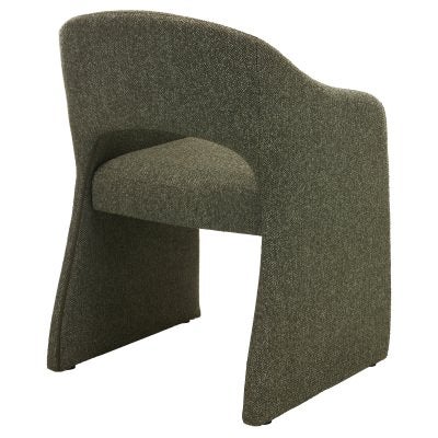 Valtreo Fabric Dining Chair, Set of 2, Twill Green
