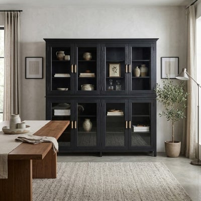 Heritage Timber 8 Door Buffet Hutch / Display Cabinet