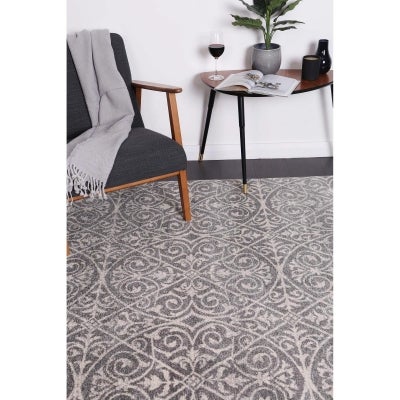 Delicate Katherine Transitional Rug, 290x200cm, Grey / Ivory