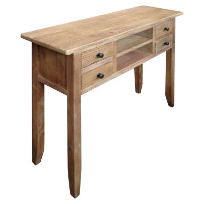 Bambi Reclaimed Elm Timber Hall Table, 100cm, Natural