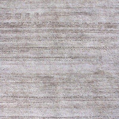 Dune Lines Hand Knotted Wool Rug, 360x455cm, Light Grey