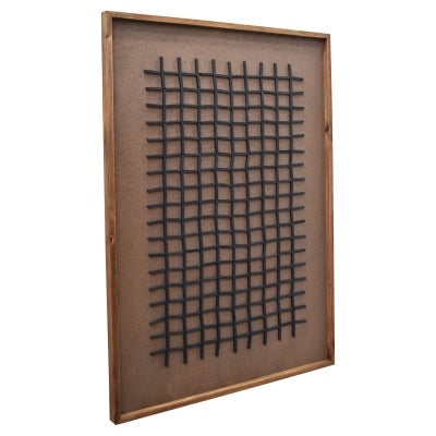 Haston Framed Wood on Canvas Wall Art, 122cm, Charcoal / Mocha