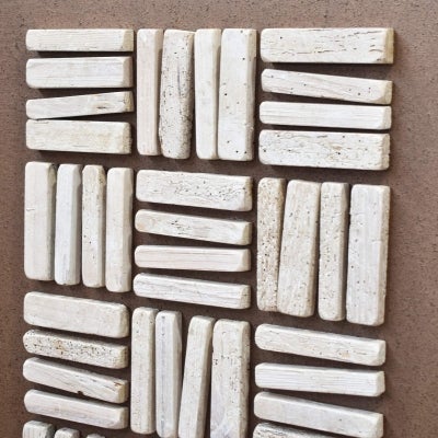 Starkon Framed Wood on Canvas Wall Art, 122cm, White Wash / Mocha