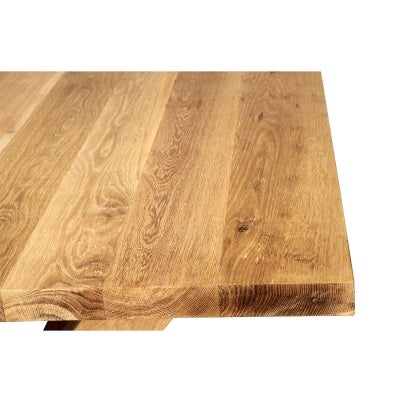 Macon American Oak Timber Trestle Dining Table, 300cm