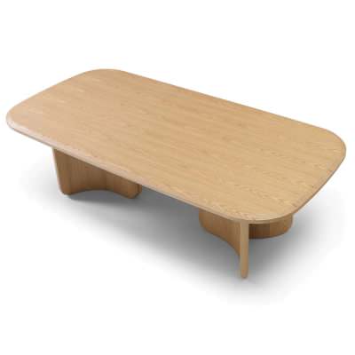 Magnor Wooden Dining Table, 240cm, Natural