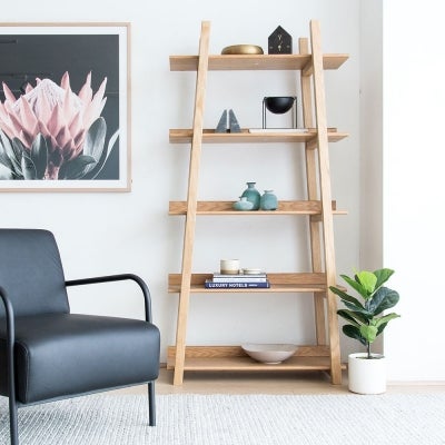 Merete Wooden Display Shelf, Oak