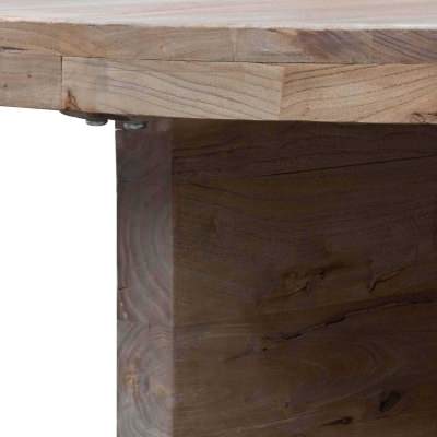 Rolf Reclaimed Elm Timber Round Coffee Table, 100cm