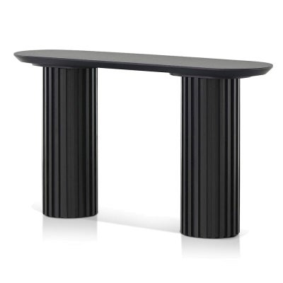 Mossvale Woode Oval Console Table, 140cm, Black